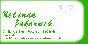 melinda pokornik business card